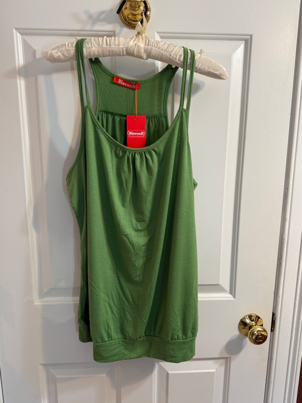 Green Double-Strap Tank Top - Lightweight Everyday Layer